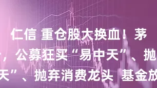仁信 重仓股大换血！茅台跌至第十，公募狂买“易中天”、抛弃消费龙头  基金放大镜